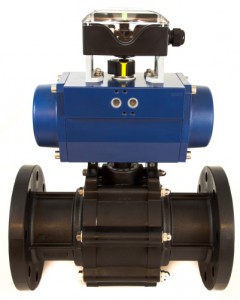 Pneumatic valve with actuator